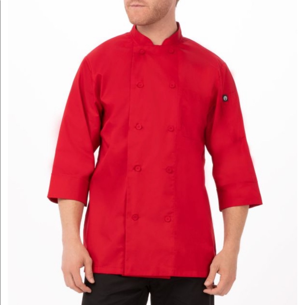 Red ChefWorks 3/4 sleeves coat